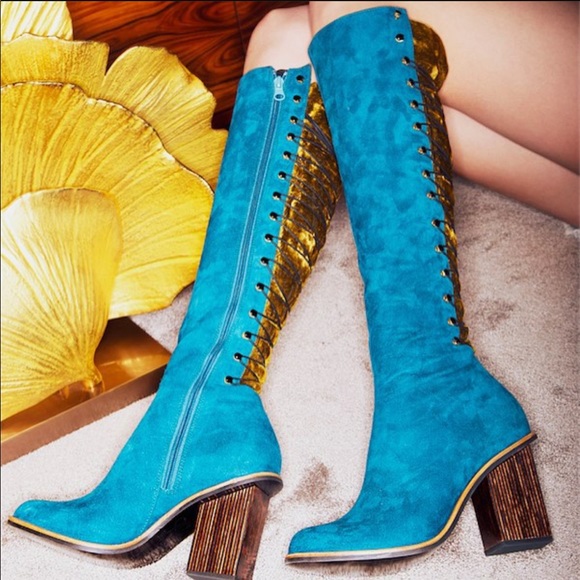 SAZ suede/velvet shoes - Picture 2 of 10